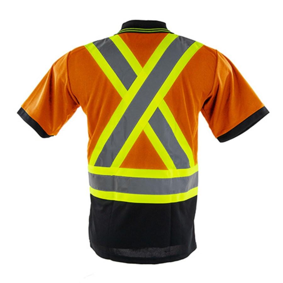 Tough Duck Safety Short Sleeve Polo Shirt Feature Close-up