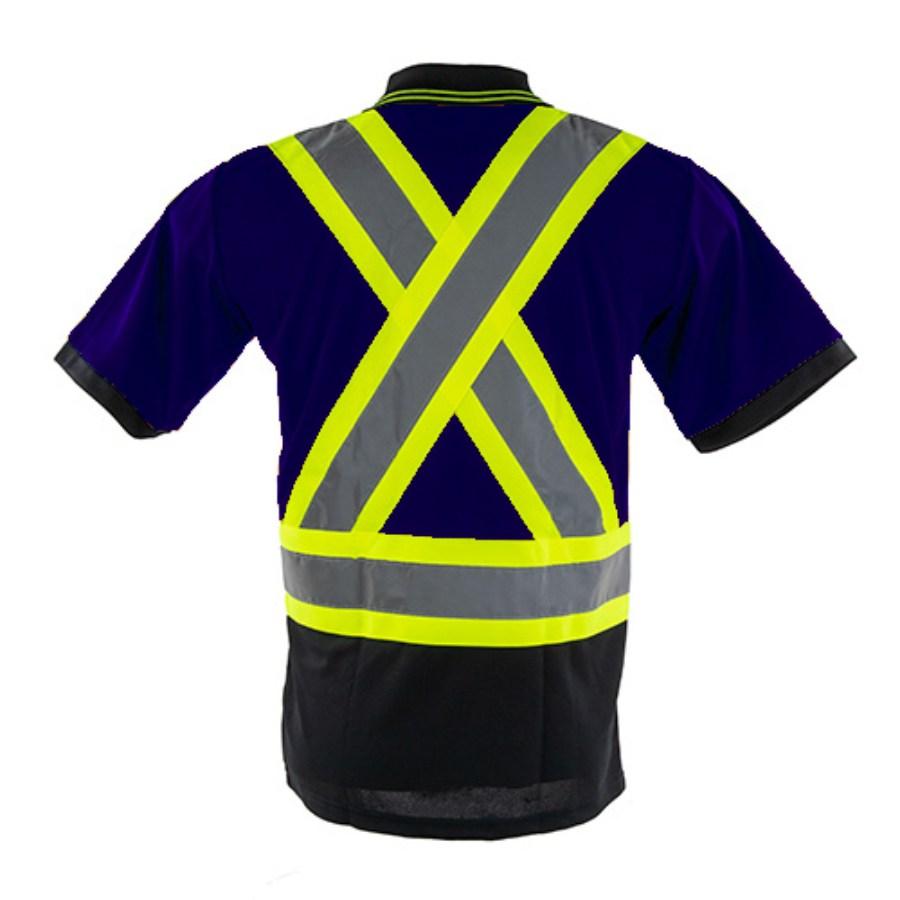 Tough Duck Safety Short Sleeve Polo Shirt Close Up Detail