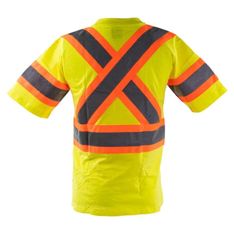 Tough Duck Safety Short Sleeve Cotton T-Shirt Perspective View