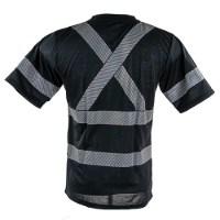 Tough Duck Safety Short Sleeve Safety Segmented Stripes T-Shirt Perspective View