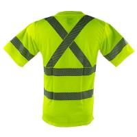 Tough Duck Safety Short Sleeve Safety Segmented Stripes T-Shirt Feature Close-up
