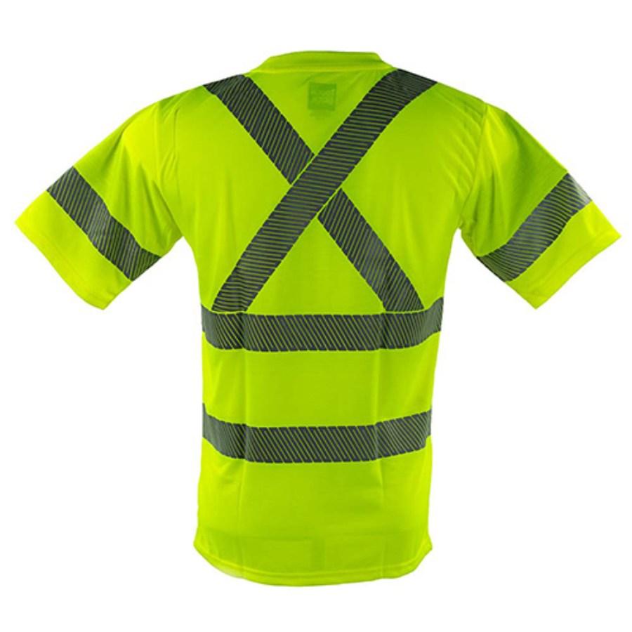 Tough Duck Safety Short Sleeve Safety Segmented Stripes T-Shirt Feature Close-up