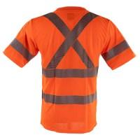 Tough Duck Safety Short Sleeve Safety Segmented Stripes T-Shirt Close Up Detail