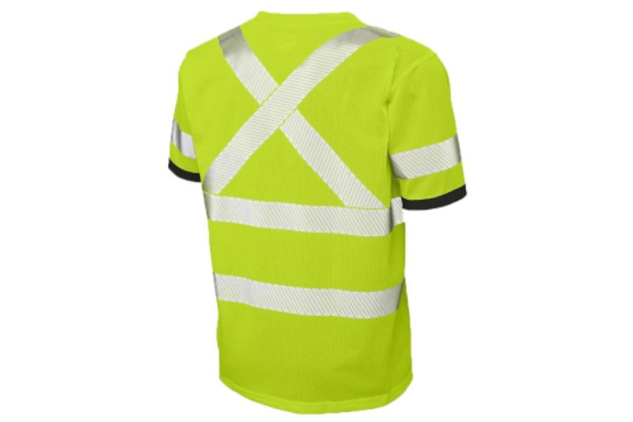 Tough Duck Safety Short Sleeve Safety Segmented Stripes T-Shirt Additional Angle