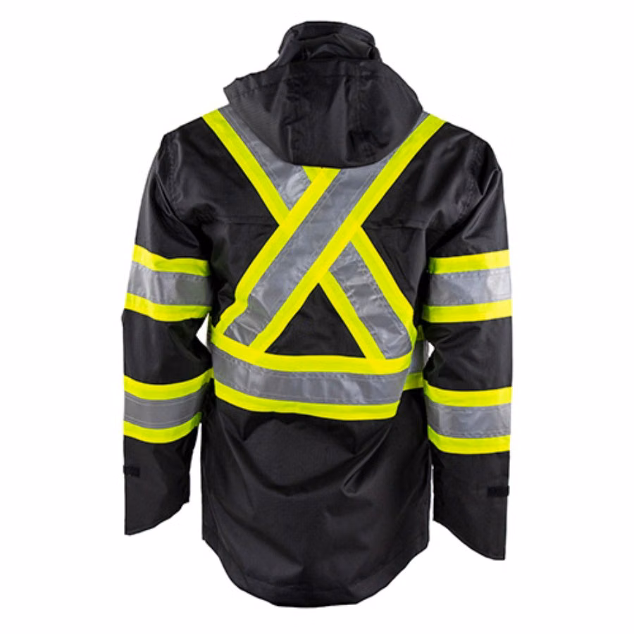 Tough Duck Safety Heavy Rain Jacket Perspective View