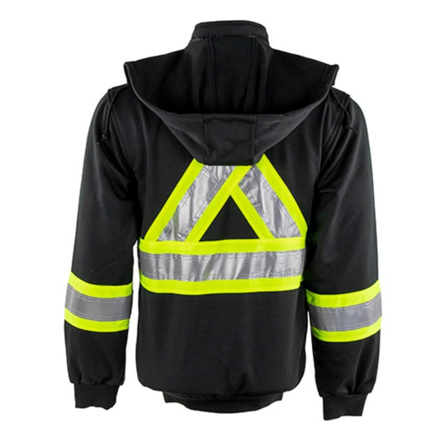 Tough Duck Safety Unlined Full-Zip Hooded Sweatshirt Alternate View