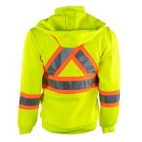 Tough Duck Safety Unlined Full-Zip Hooded Sweatshirt Perspective View