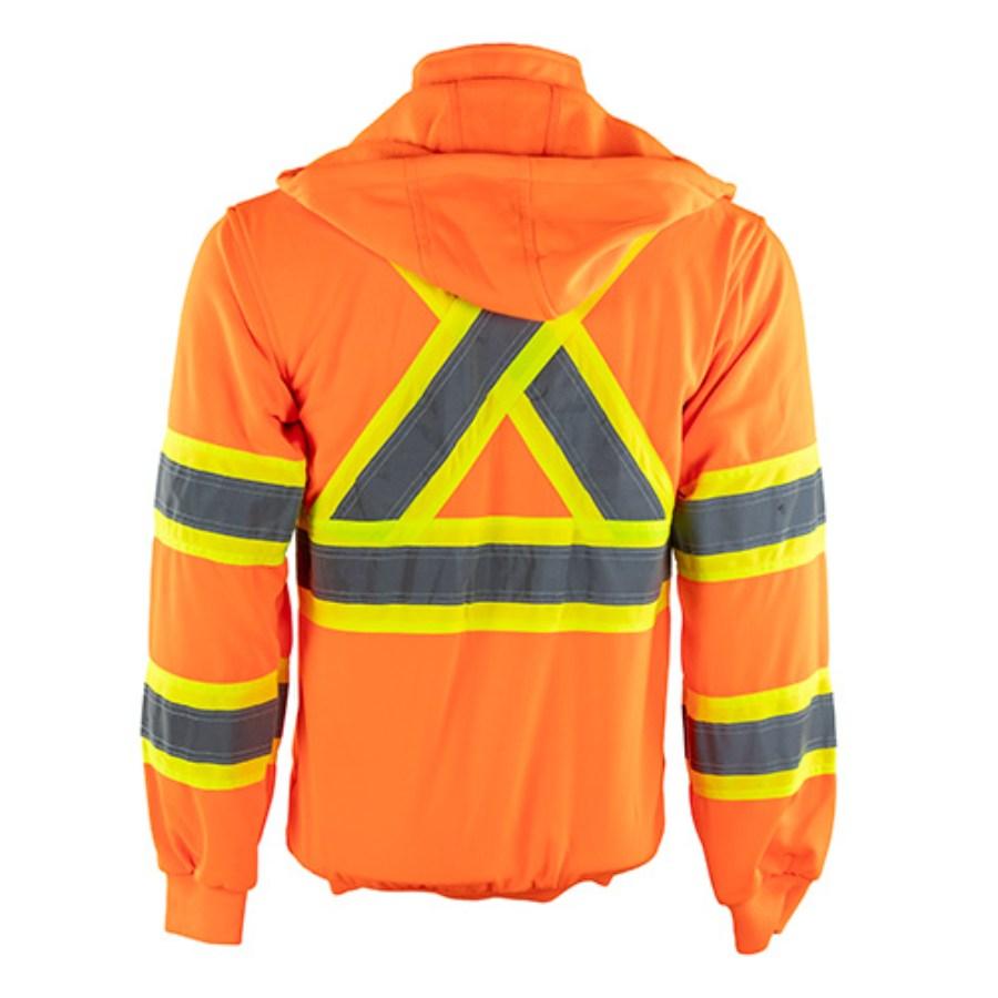 Tough Duck Safety Unlined Full-Zip Hooded Sweatshirt Additional view