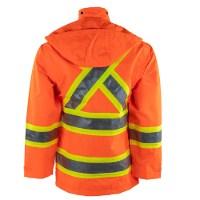 Tough Duck Safety Rain Jacket Perspective View