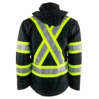 Tough Duck Safety Waterproof/Breathable Midweight Fleece Lined Jacket Perspective View