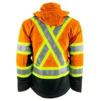 Tough Duck Safety Waterproof/Breathable Midweight Fleece Lined Jacket Close Up Detail
