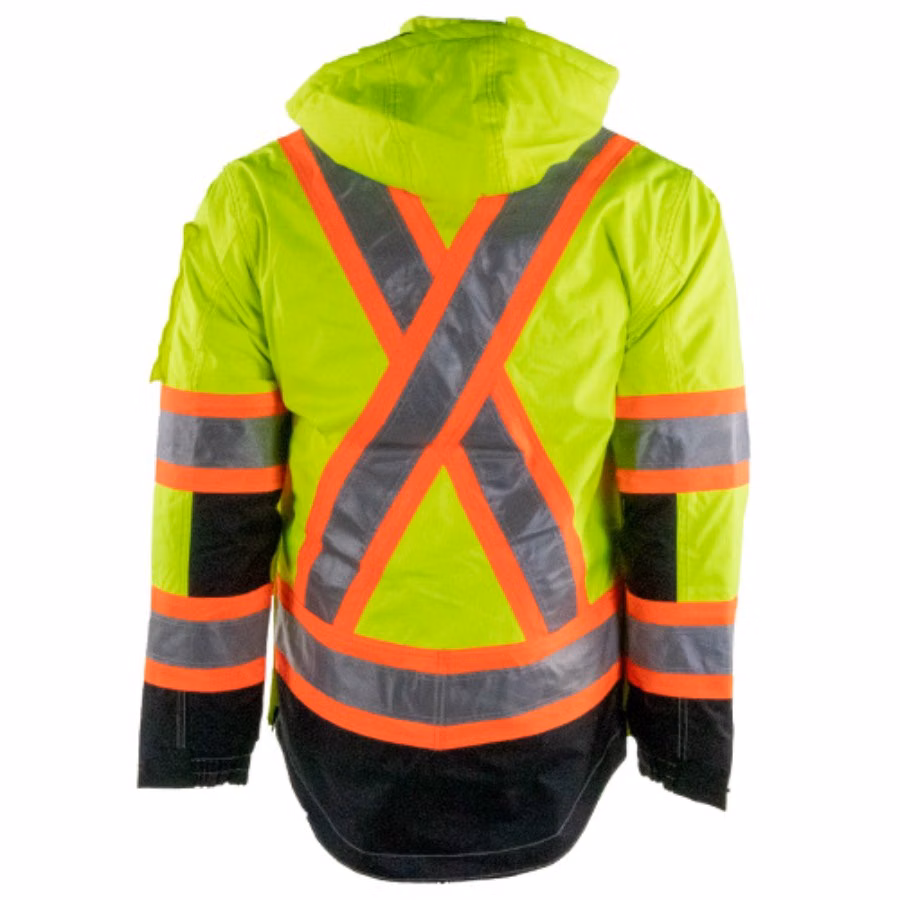 Tough Duck Safety Waterproof/Breathable 4-In-1 Ripstop Jacket Feature Close-up