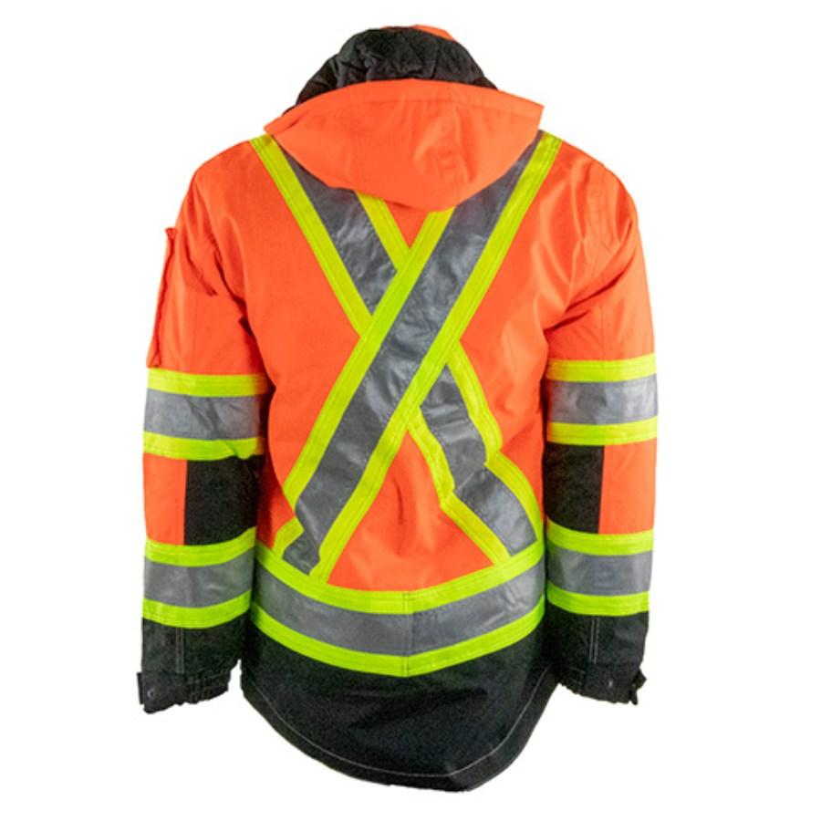Tough Duck Safety Waterproof/Breathable 4-In-1 Ripstop Jacket Close Up Detail
