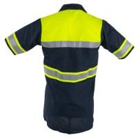 Red Kap Hi-Visibility Colorblock Ripstop Short Sleeve Work Shirt Additional view