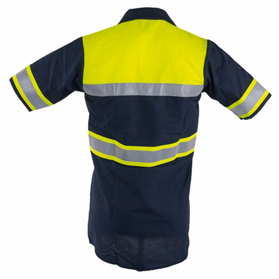 Red Kap Hi-Visibility Colorblock Ripstop Short Sleeve Work Shirt Additional view
