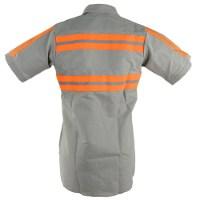Red Kap Enhanced Visibility Short Sleeve Work Shirt Perspective View