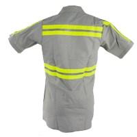 Red Kap Enhanced Visibility Industrial Work Shirt Feature Close-up