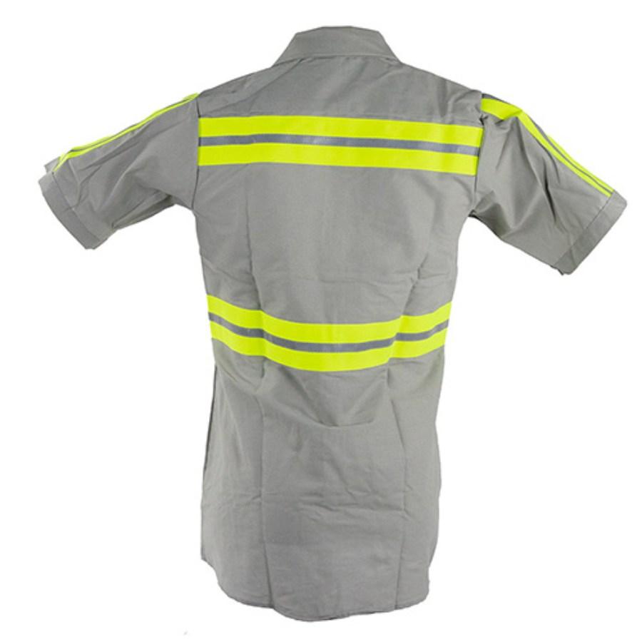 Red Kap Enhanced Visibility Industrial Work Shirt Feature Close-up