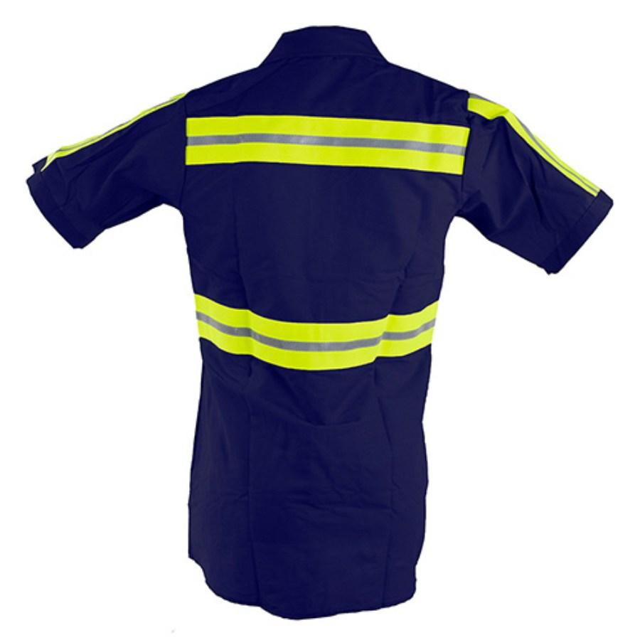 Red Kap Enhanced Visibility Industrial Work Shirt Close Up Detail