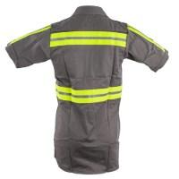 Red Kap Enhanced Visibility Short Sleeve Cotton Work Shirt Perspective View