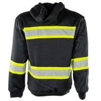 Kishigo Enhanced Visibility Heavyweight Full-Zip Hooded Sweatshirt Close Up Detail