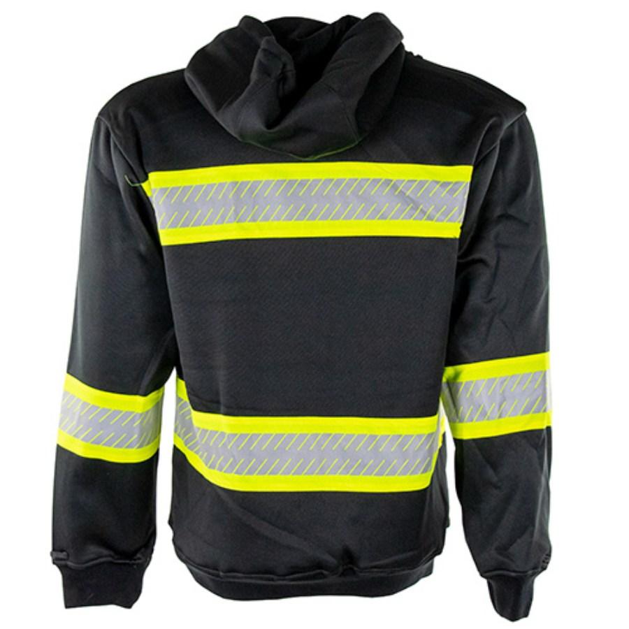Kishigo Enhanced Visibility Heavyweight Full-Zip Hooded Sweatshirt Close Up Detail