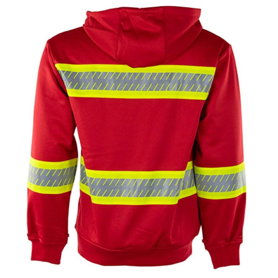 Kishigo Enhanced Visibility Heavyweight Full-Zip Hooded Sweatshirt Additional Angle