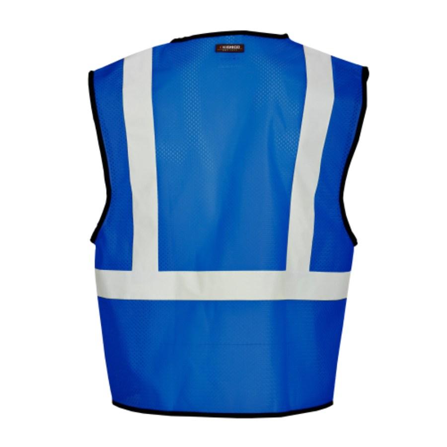 Kishigo Economy Enhanced Visibility Single Pocket Mesh Vest Close Up Detail