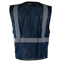 Kishigo Economy Enhanced Visibility Single Pocket Mesh Vest Close Up Detail