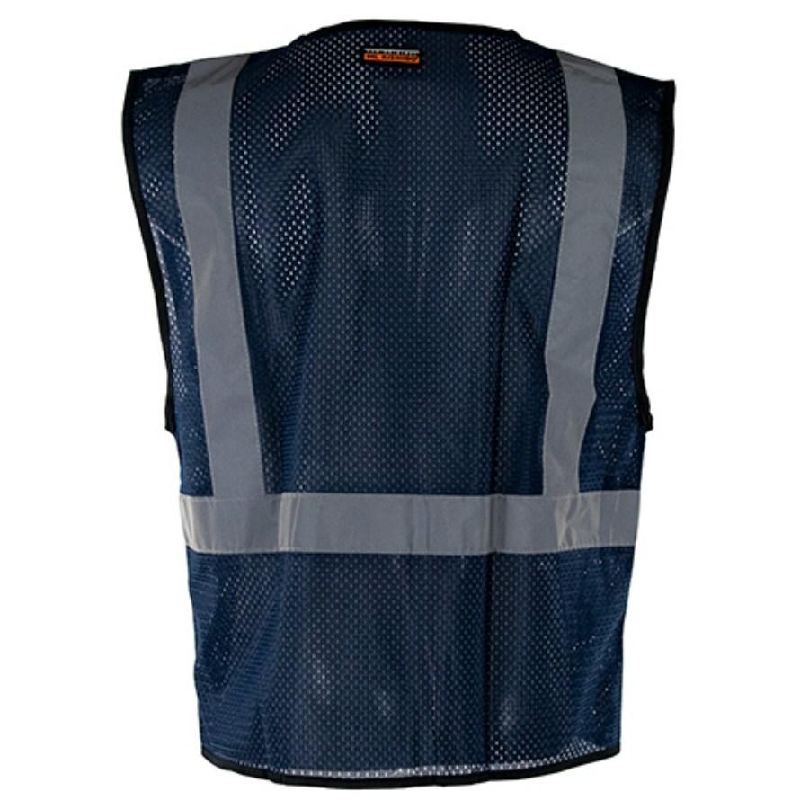 Kishigo Economy Enhanced Visibility Single Pocket Mesh Vest Close Up Detail