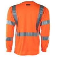 Kishigo Economy Class 3 Long Sleeve T-Shirt Close Up Detail