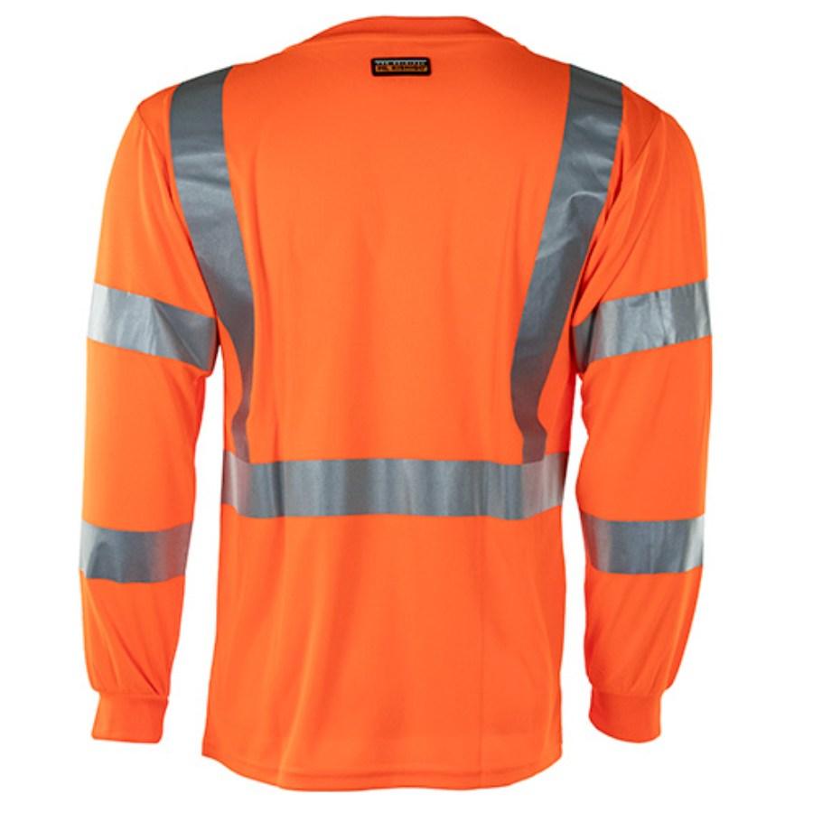 Kishigo Economy Class 3 Long Sleeve T-Shirt Close Up Detail