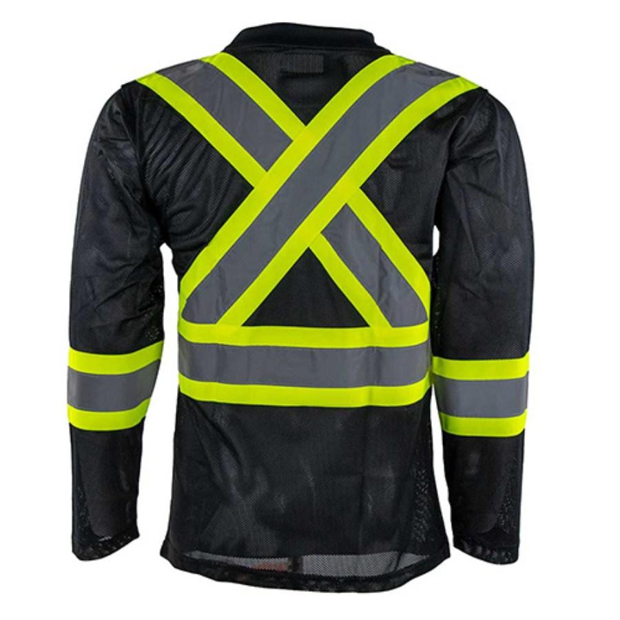 Tough Duck Safety Long Sleeve Mesh Safety T-Shirt Perspective View