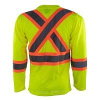 Tough Duck Safety Long Sleeve Mesh Safety T-Shirt Feature Close-up