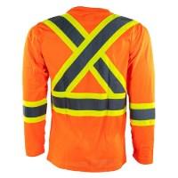 Tough Duck Safety Long Sleeve Mesh Safety T-Shirt Close Up Detail