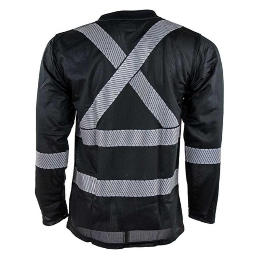 Tough Duck Safety Long Sleeve Safety Segmented Stripes T-Shirt Additional view