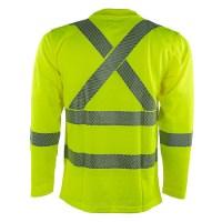 Tough Duck Safety Long Sleeve Safety Segmented Stripes T-Shirt Additional Angle