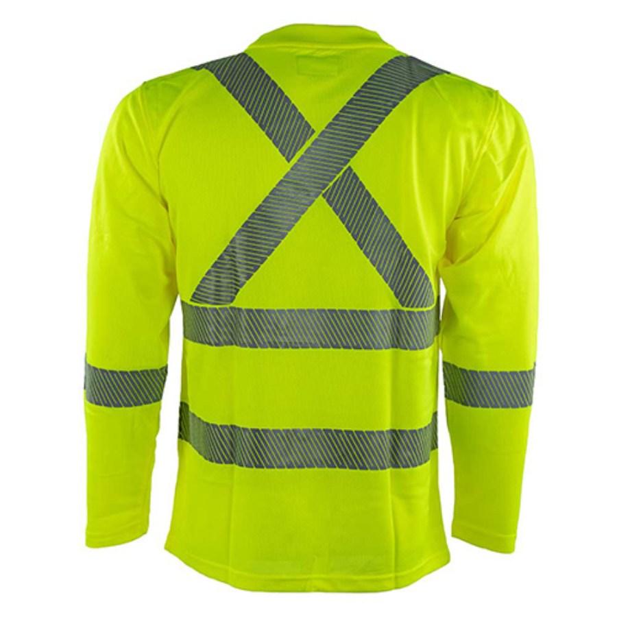 Tough Duck Safety Long Sleeve Safety Segmented Stripes T-Shirt Additional Angle