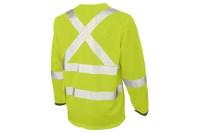 Tough Duck Safety Long Sleeve Safety Segmented Stripes T-Shirt Feature Close-up