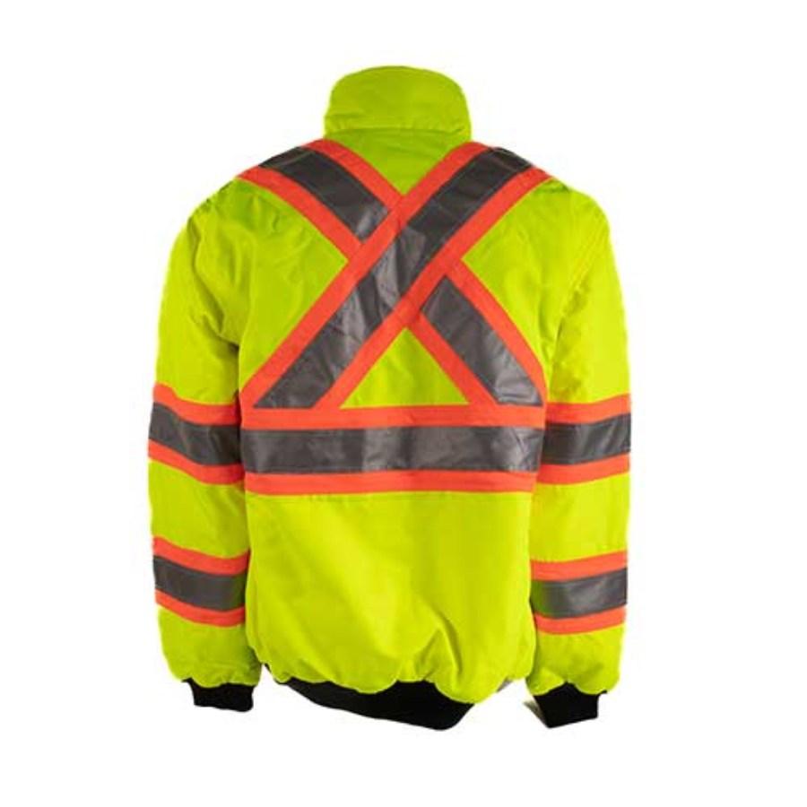Tough Duck Safety Sherpa Lined Safety Bomber Feature Close-up