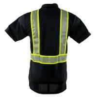 Portwest Iona Plus Black Polo Shirt Perspective View