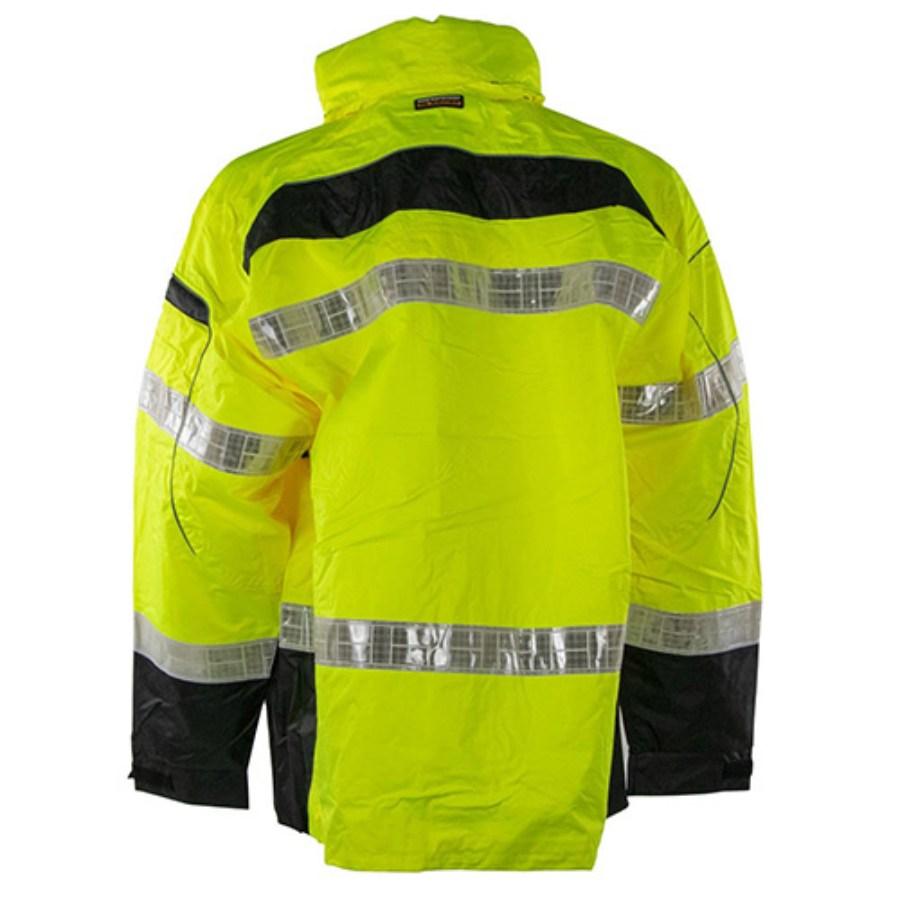 Kishigo Black Series Class 3 Rain Jacket Perspective View
