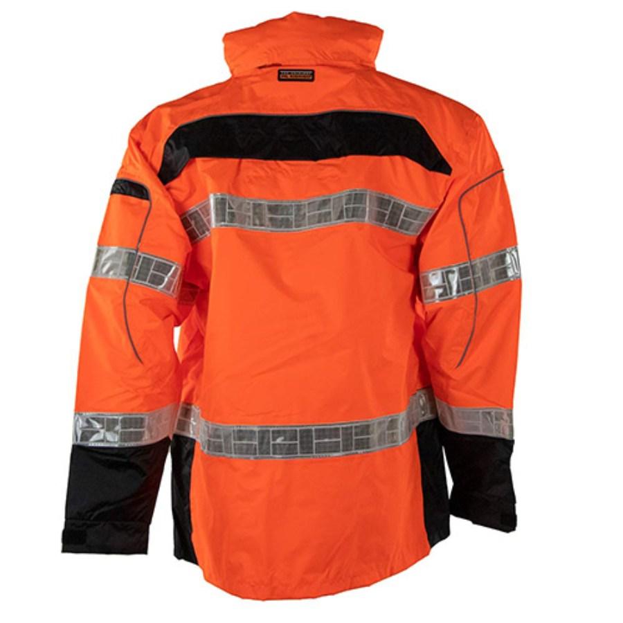 Kishigo Black Series Class 3 Rain Jacket Feature Close-up