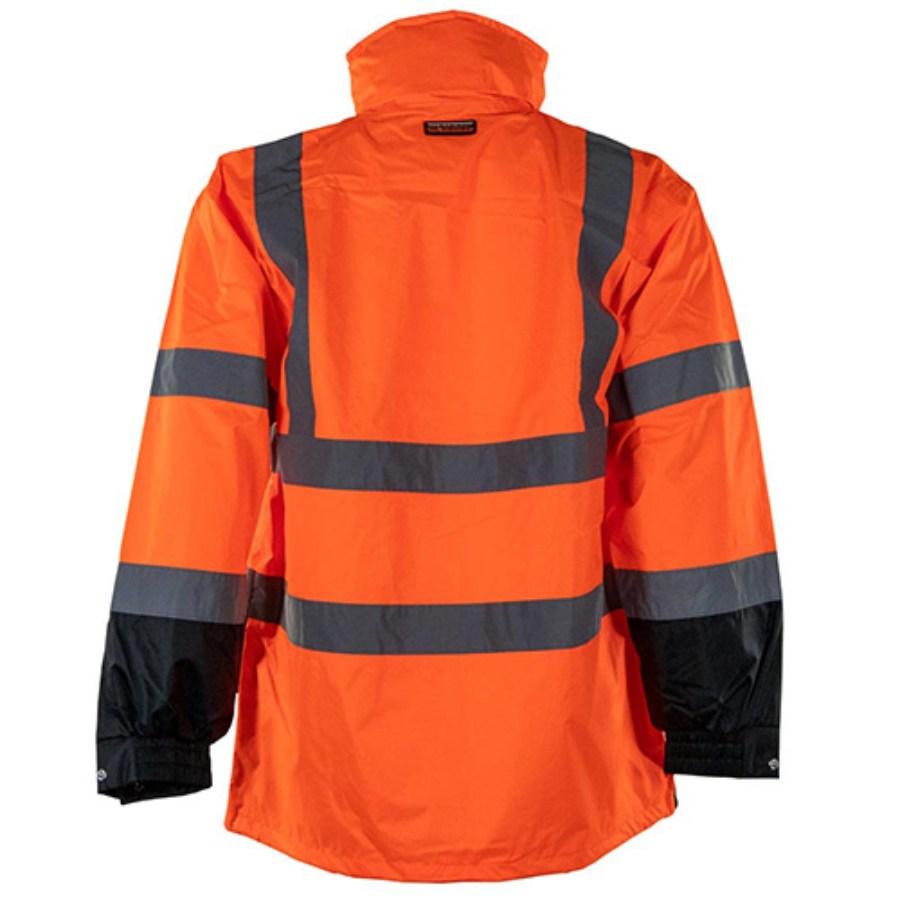 Kishigo Storm Cover Class 3 Rain Jacket Feature Close-up