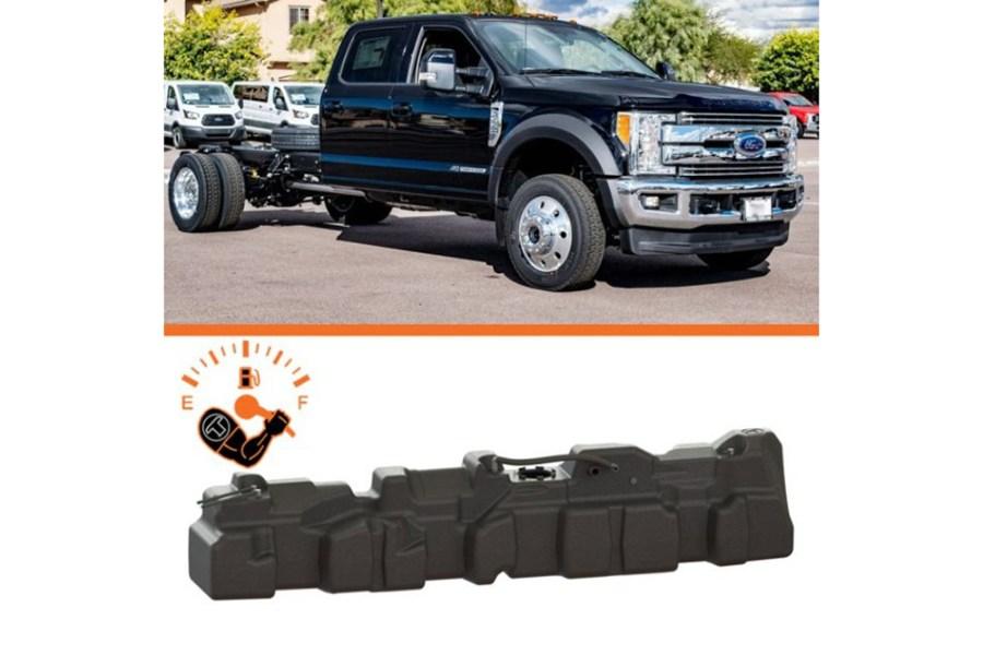 Picture of Titan Fuel Tanks 2017 to 2024 Ford Cab and Chassis 54 Gallon Replacement Tank 108in Chassis