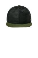 New Era Camo Flat Bill Snapback Cap Perspective View