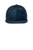 New Era Camo Flat Bill Snapback Cap Feature Close-up