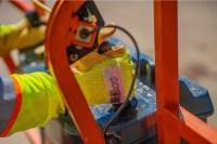 Picture of Kinco Hi-Vis Unlined Mesh Back Grain Pigskin Leather Driver Gloves Lime orOrange