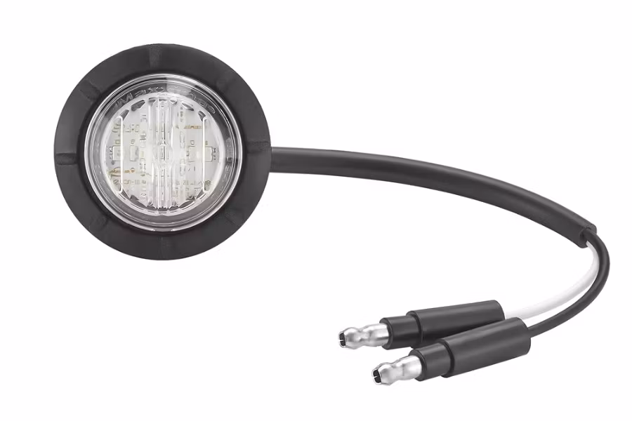 Picture of Maxxima Red 1.25" Round Clearance Marker - Clear Lens