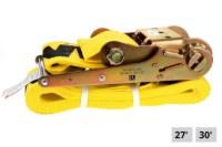 Picture of Ancra 4" Ratchet Tie Down Assembly w/ Flat Hooks